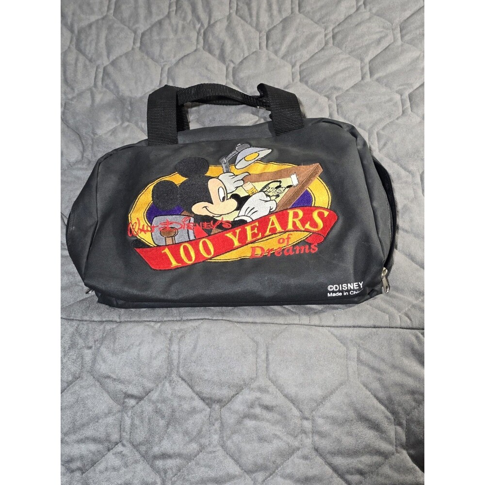 Vintage Disney Store 100 Years of Dreams Mickey Mouse Pin Trading Bag Case